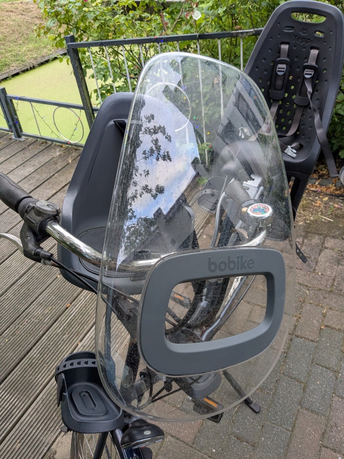 Bobike Go Mini fietsstoeltje met windscherm, Ophalen of Verzenden, Zo goed als nieuw, Voorzitje, Bobike