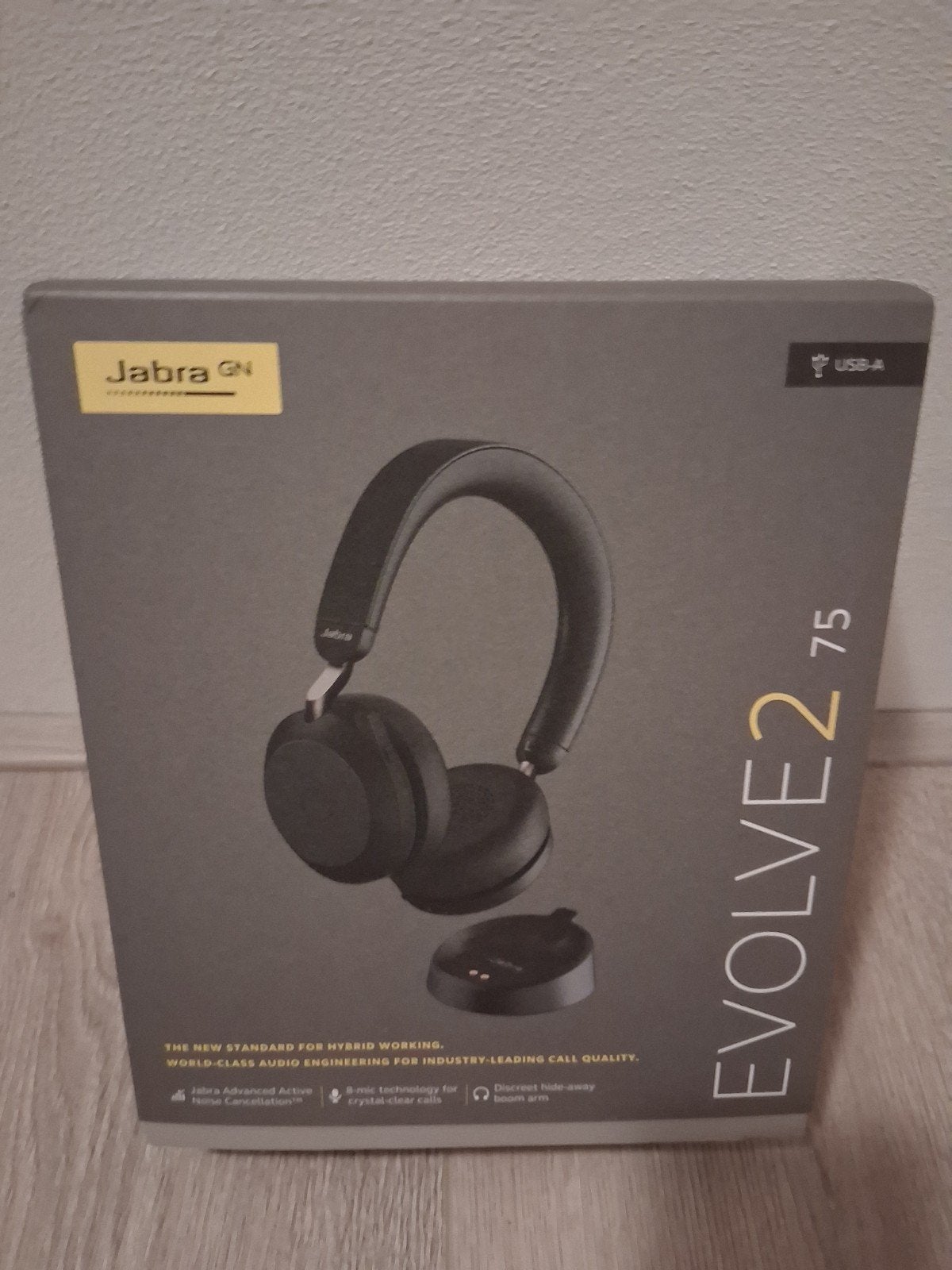 Jabra Evolve2 75 - Nieuwstaat, Audio, Tv en Foto, Koptelefoons, Overige merken, Zo goed als nieuw, Draadloos, Op oor (supra aural)