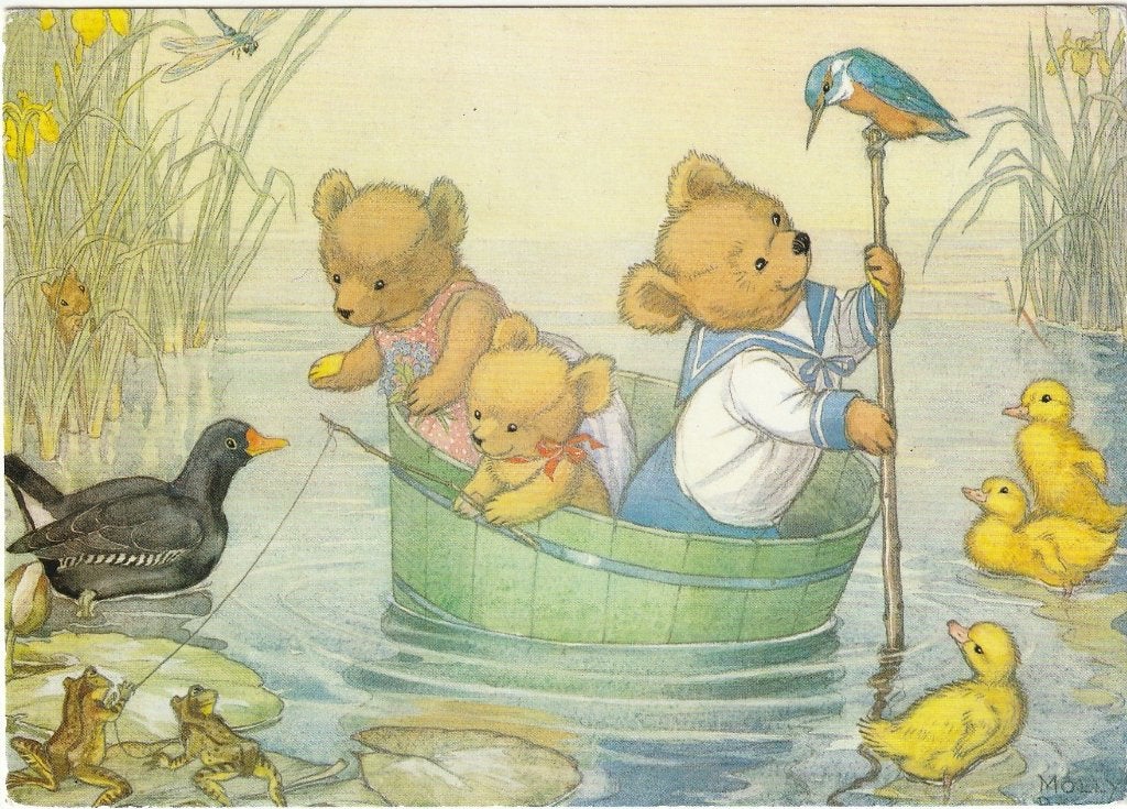 BEREN TEKN MOLLY BRETT UIT 1989 ZEER MOOIE KAART KO217, Verzamelen, Ansichtkaarten | Themakaarten, Ophalen of Verzenden, 1980 tot heden