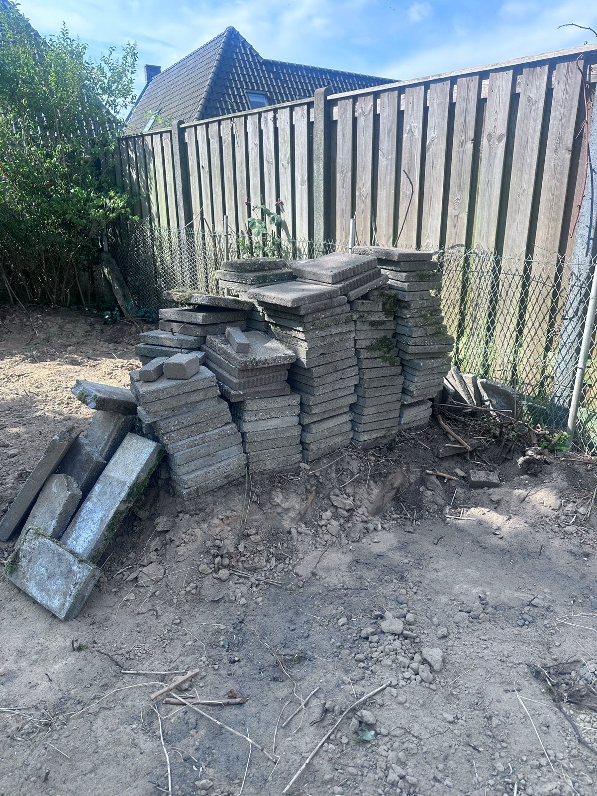 Gratis af te halen: Gebruikte terrastegels, Tuin en Terras, Tegels en Klinkers, Ophalen, Gebruikt, 10 m² of meer, Beton