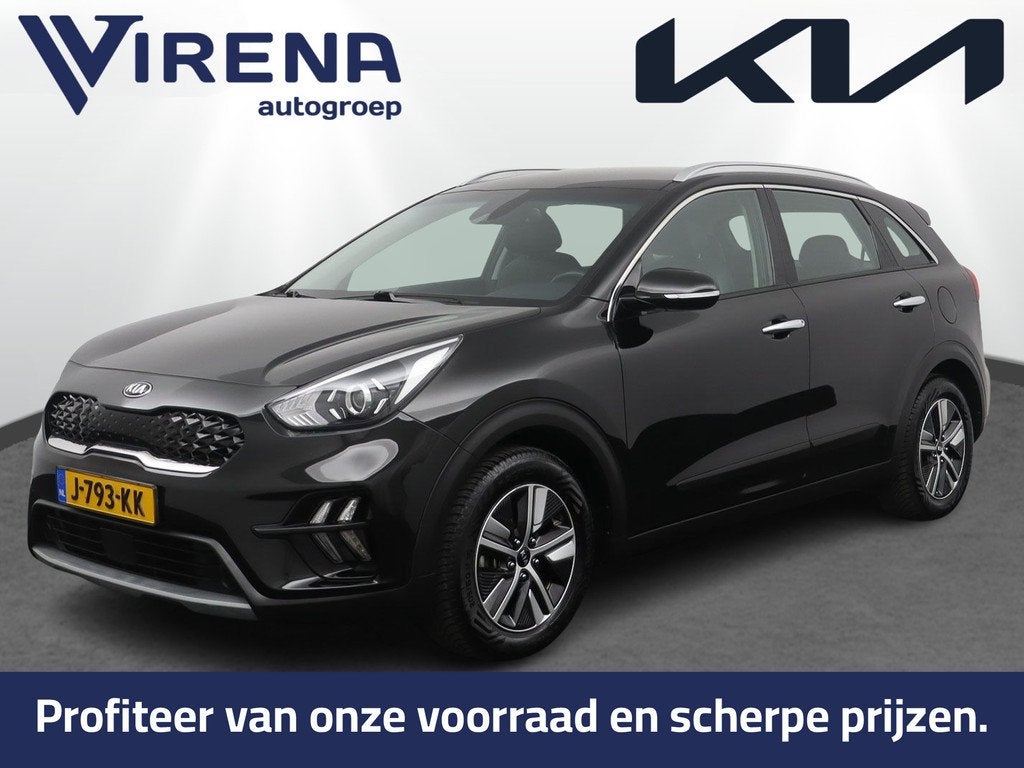 Kia Niro 1.6 GDi Hybrid DynamicLine - All Season Banden - Ac, Auto's, Kia, 12 maanden, Gebruikt, Euro 6, Leder en Stof
