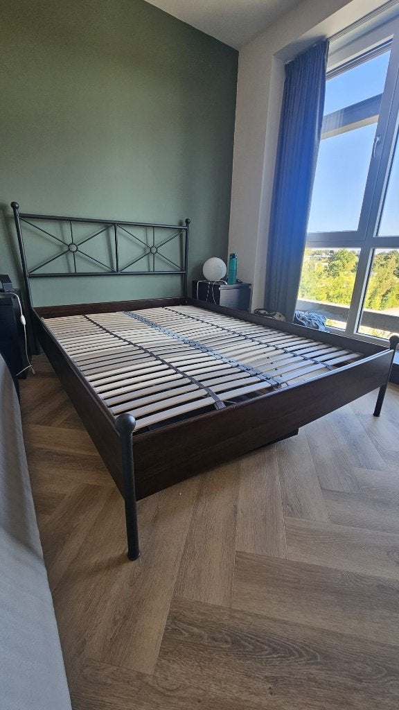 IKEA Bedframe Musken 140 x 200 cm (Oud model), Ophalen, Bruin, Tweepersoons, 140 cm