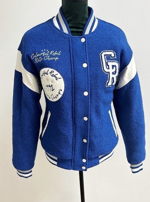 Colourful Rebel wol mix Bomber jacket (tussen) jas blauw XXS, Colourful Rebel, Nieuw, Maat 34 (XS) of kleiner, Verzenden