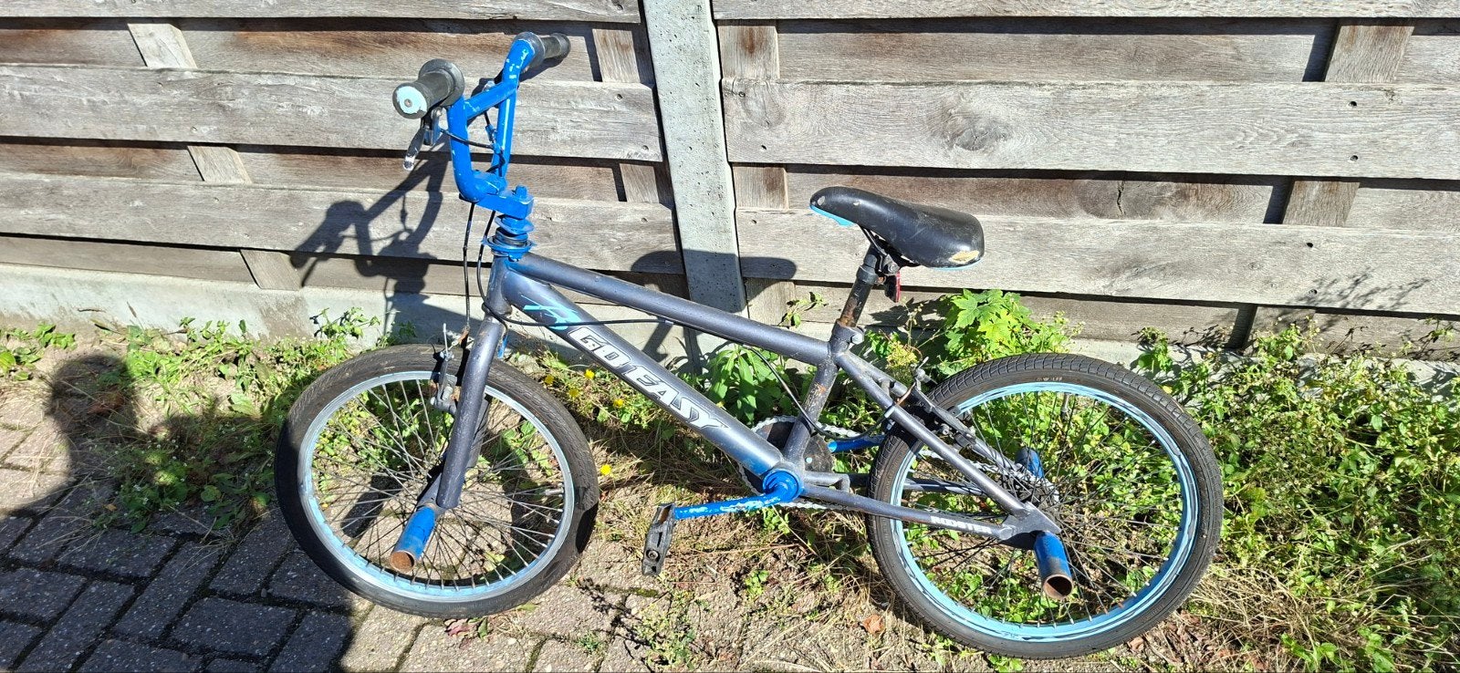 BMX fiets Go Easy - Blauw/Grijs - Gebruikt, Ophalen, Staal, Velgrem, Go Easy