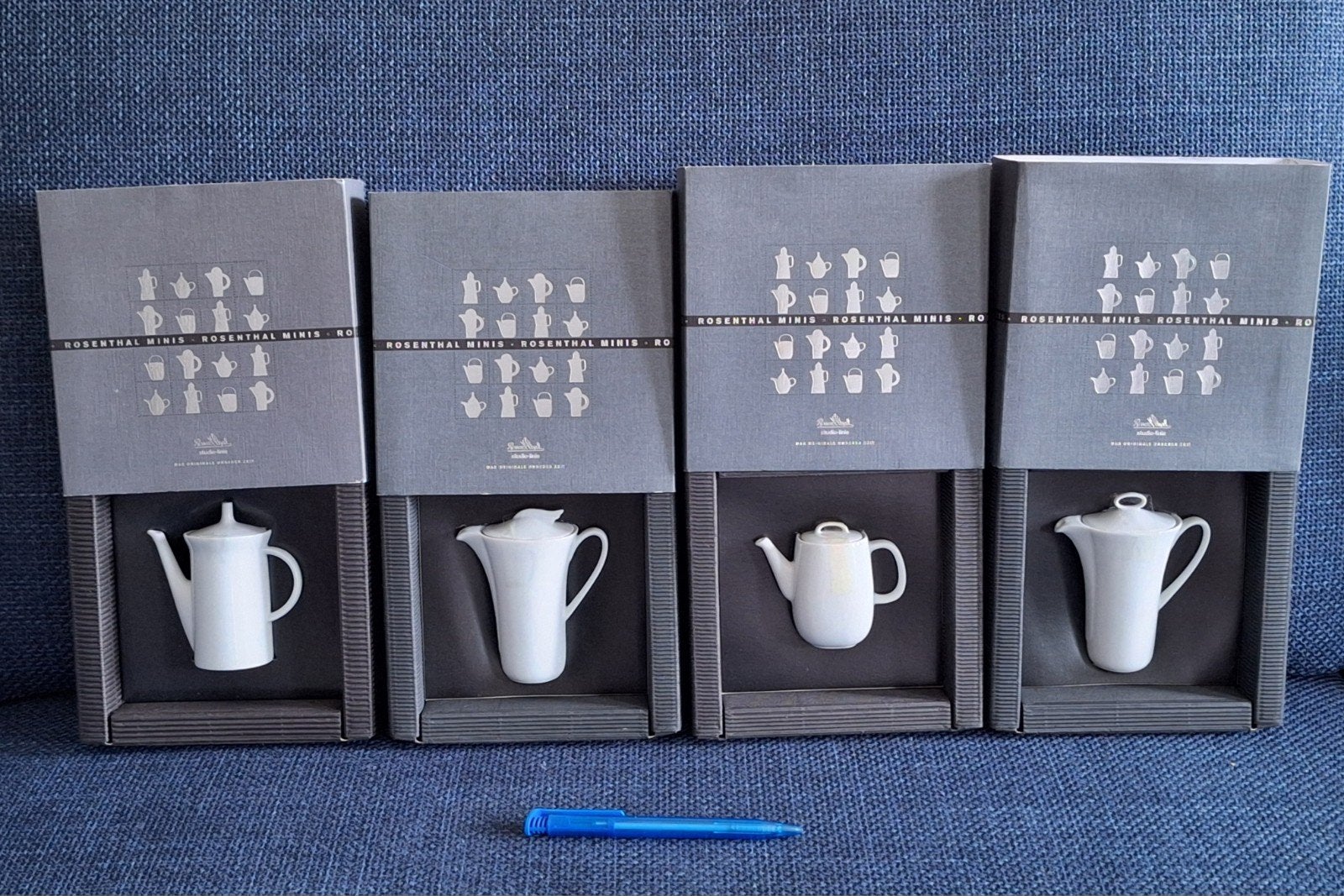 Rosenthal mini 4x theepotjes koffiepotjes Studio-Linie., Antiek en Kunst, Ophalen