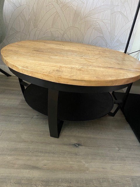 ronde huiskamertafel zwart, Gebruikt, 50 tot 100 cm, Rond, 50 tot 100 cm