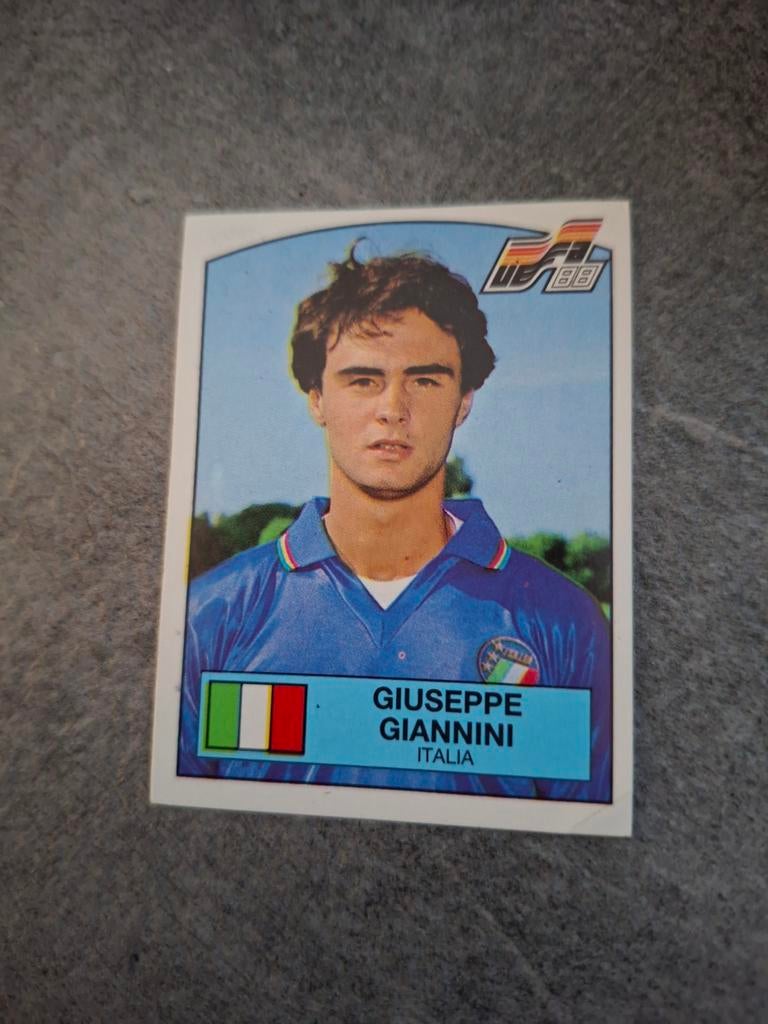 Panini sticker Euro 88 Duitsland. Giuseppe Giannini Italië., Verzenden, Zo goed als nieuw, Sticker