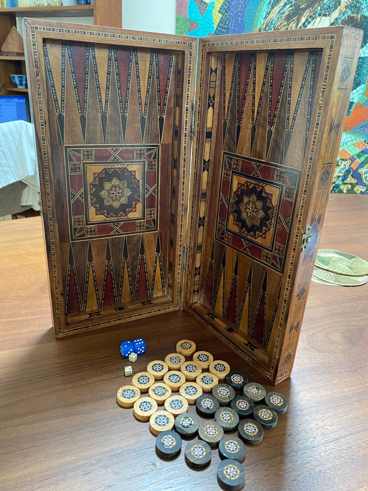 Apart schaakspel backgammon, Ophalen of Verzenden, Zo goed als nieuw