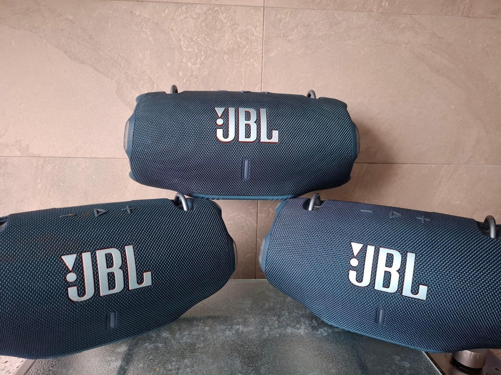 3 blauwe jbl xtreme 4, Ophalen, Zo goed als nieuw, Minder dan 60 watt, JBL