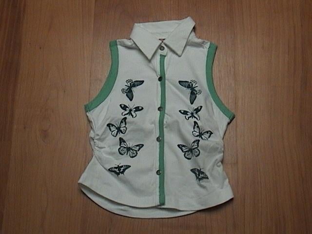 Jilly / jill / shoeby wit + groen shirt opdruk vlinder ZGAN, Meisje, Ophalen of Verzenden, Zo goed als nieuw, Shirt of Longsleeve