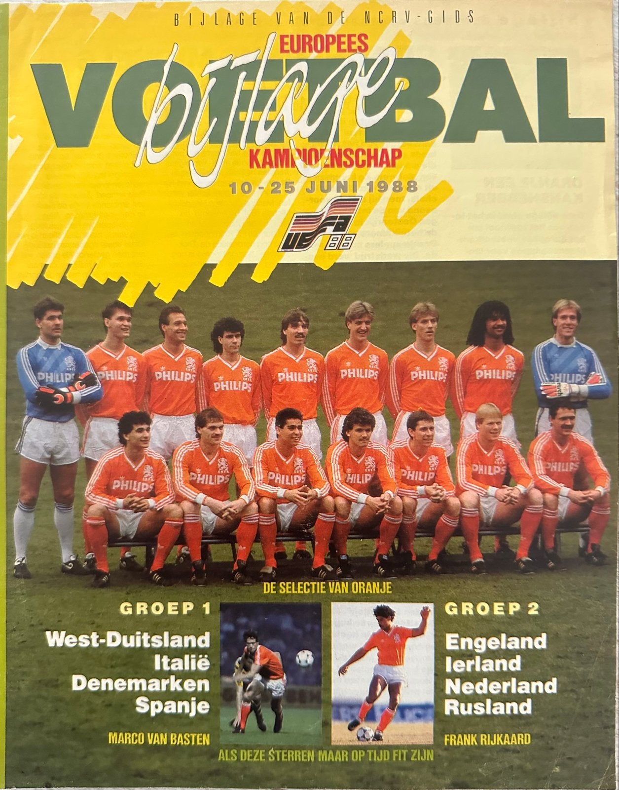 Bijlage Europees Kampioenschap Voetbal 1988, Ophalen of Verzenden, Gelezen, Sport en Vrije tijd