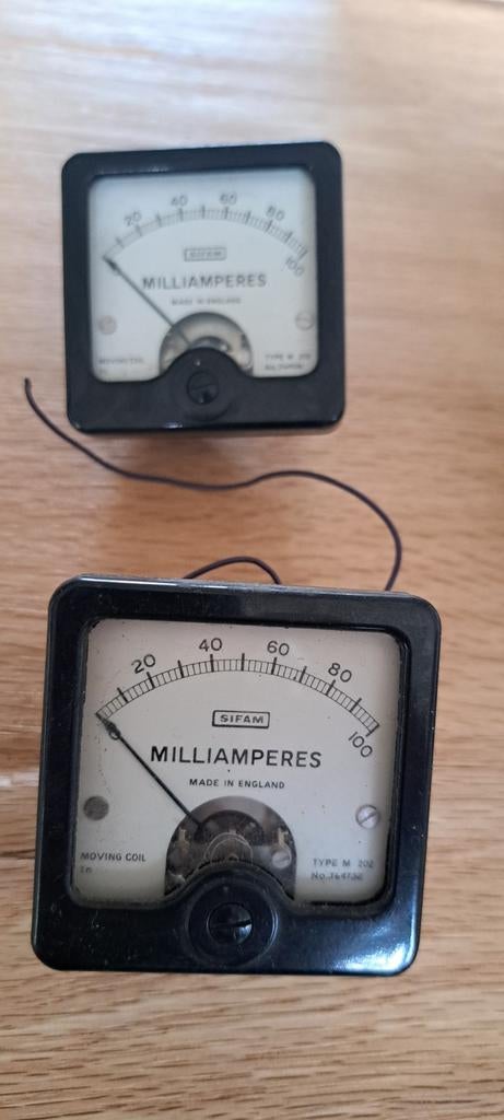 Vintage SIFAM Milliamperemeters (2 stuks), Ophalen of Verzenden