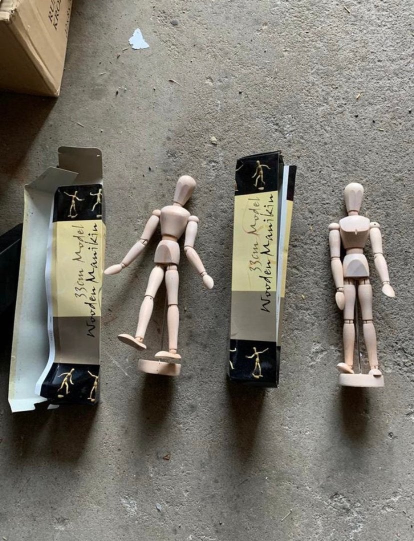 Houten manikins 33cm, Ophalen of Verzenden, Nieuw, Actiefiguurtje