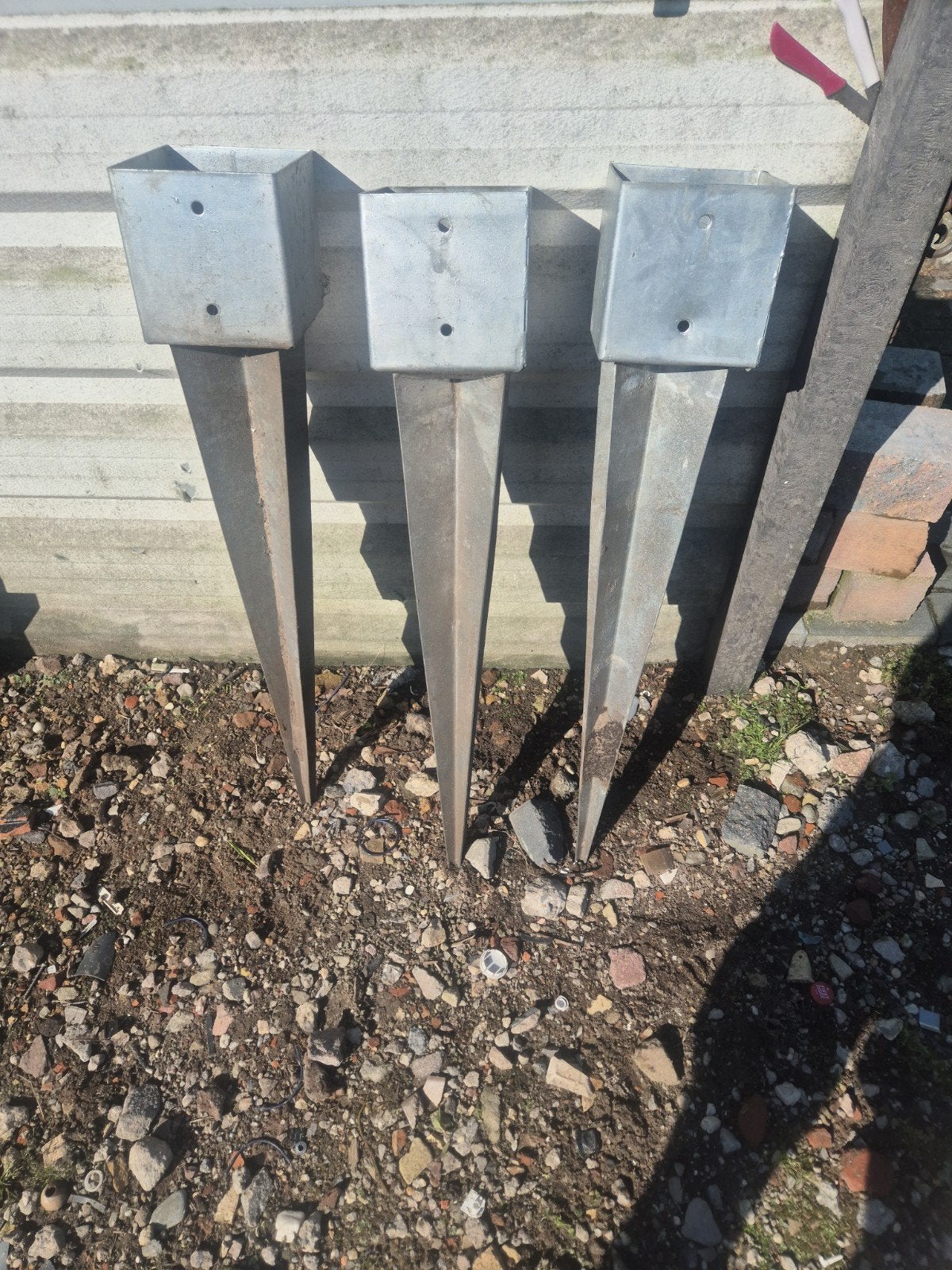 Metalen paalhouders,grondankers, Ophalen of Verzenden, IJzer, Minder dan 3 meter, Minder dan 1 meter