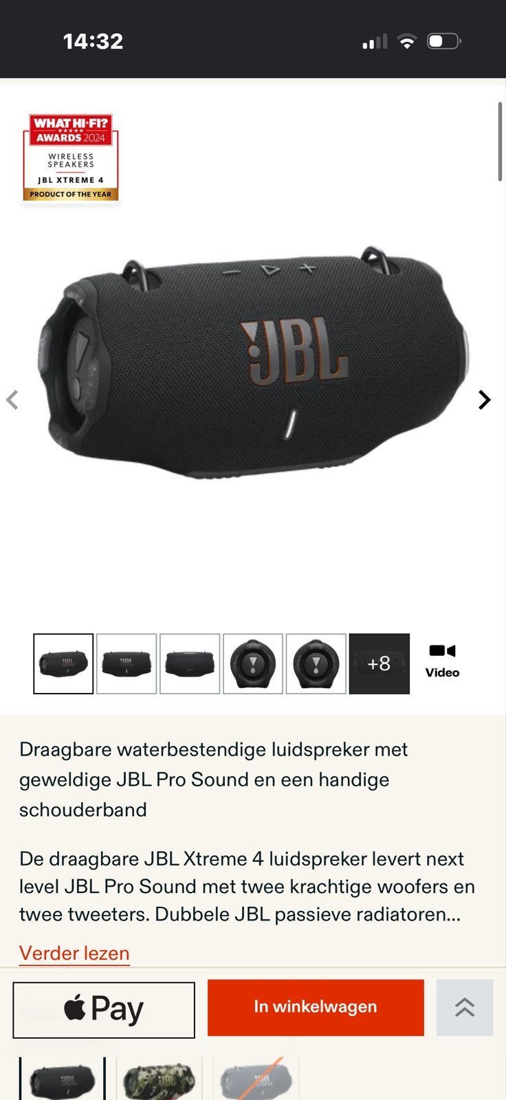JBL Xtreme 4 Draagbare Bluetooth Speaker - Zo goed als nieuw, Ophalen, JBL, Nieuw, Bluetooth