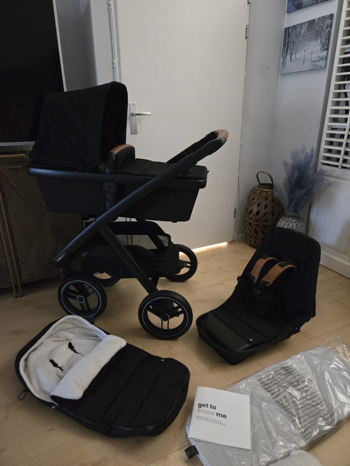 Kinderwagen Dubatti E TWO zwart 2in1, Ophalen of Verzenden, Overige merken