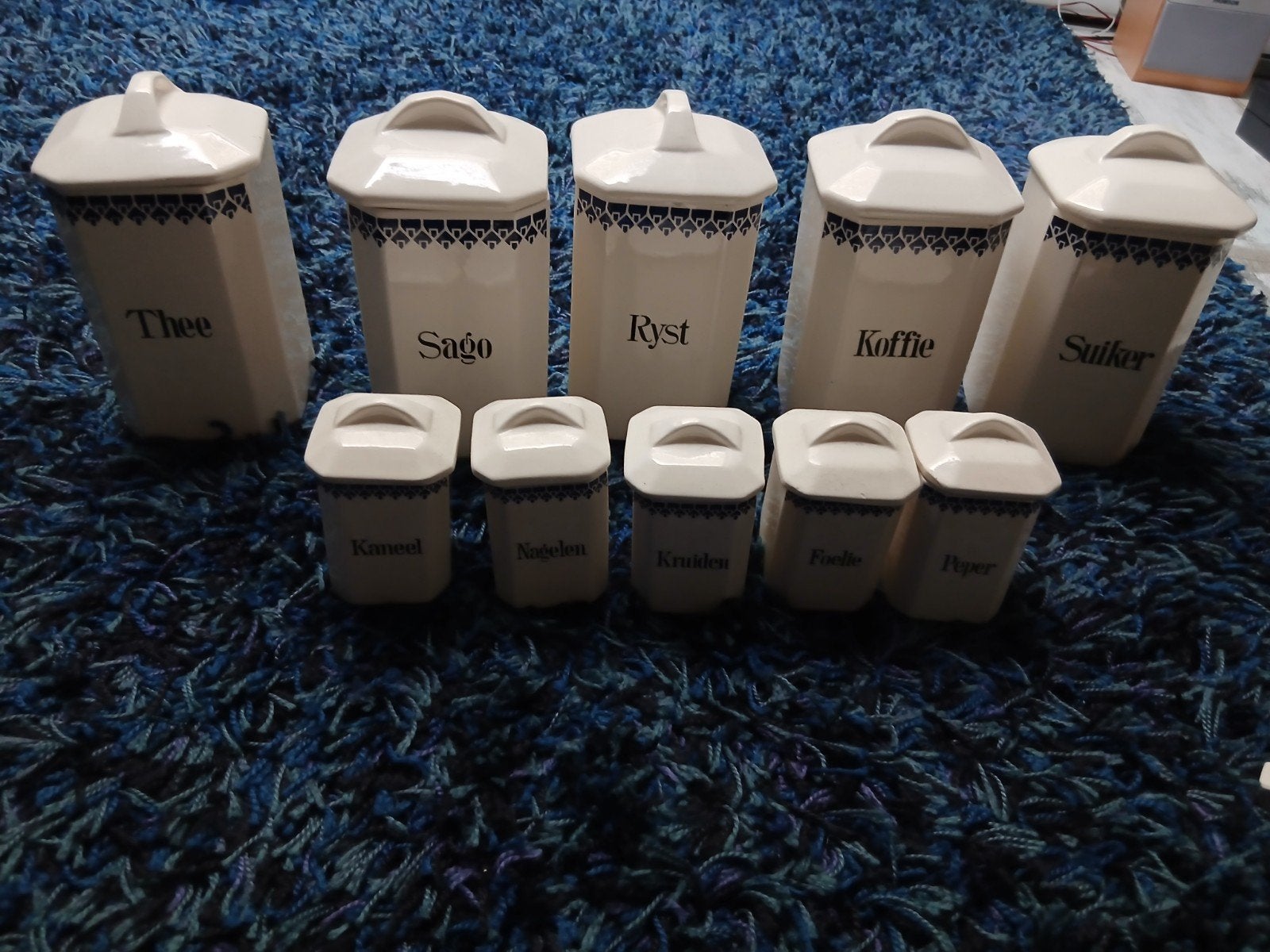 Vintage Lore Keukenpotten Set - Koffie, Thee, Suiker & Meer, Ophalen