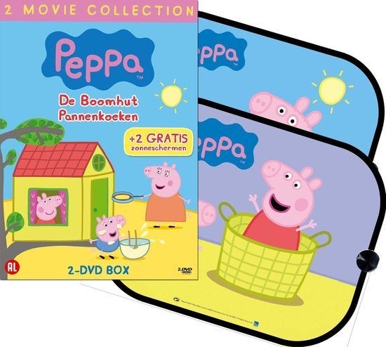 Peppa Pig 2 DVD De Boomhut, Pannenkoeken + 2 zonneschermen, Animatie, Alle leeftijden, Inclusief doosje, Ophalen of Verzenden
