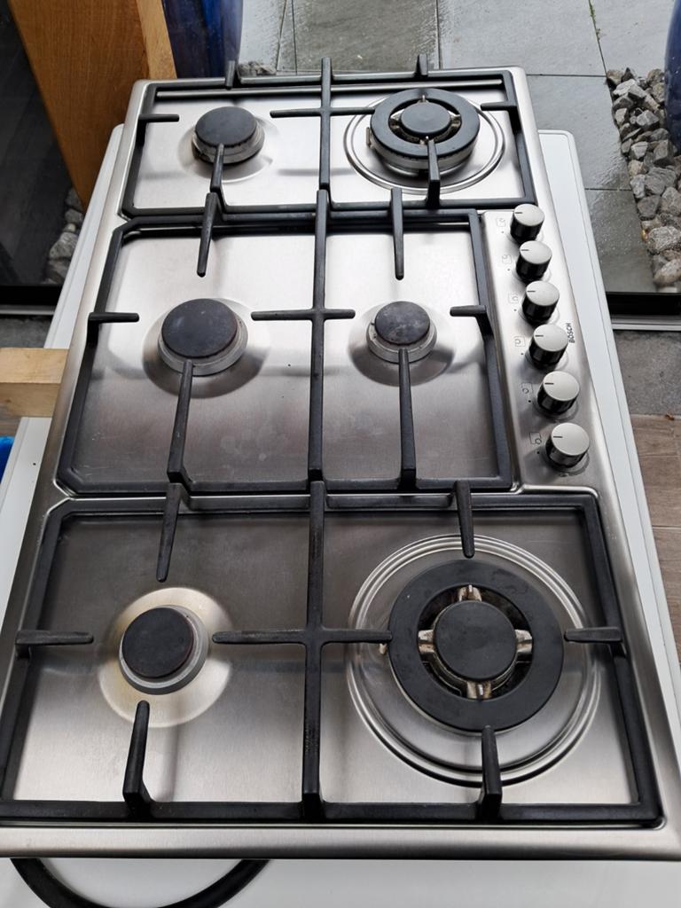 Bosch RVS gaskookplaat 6 pits - ontsteking defect, Ophalen