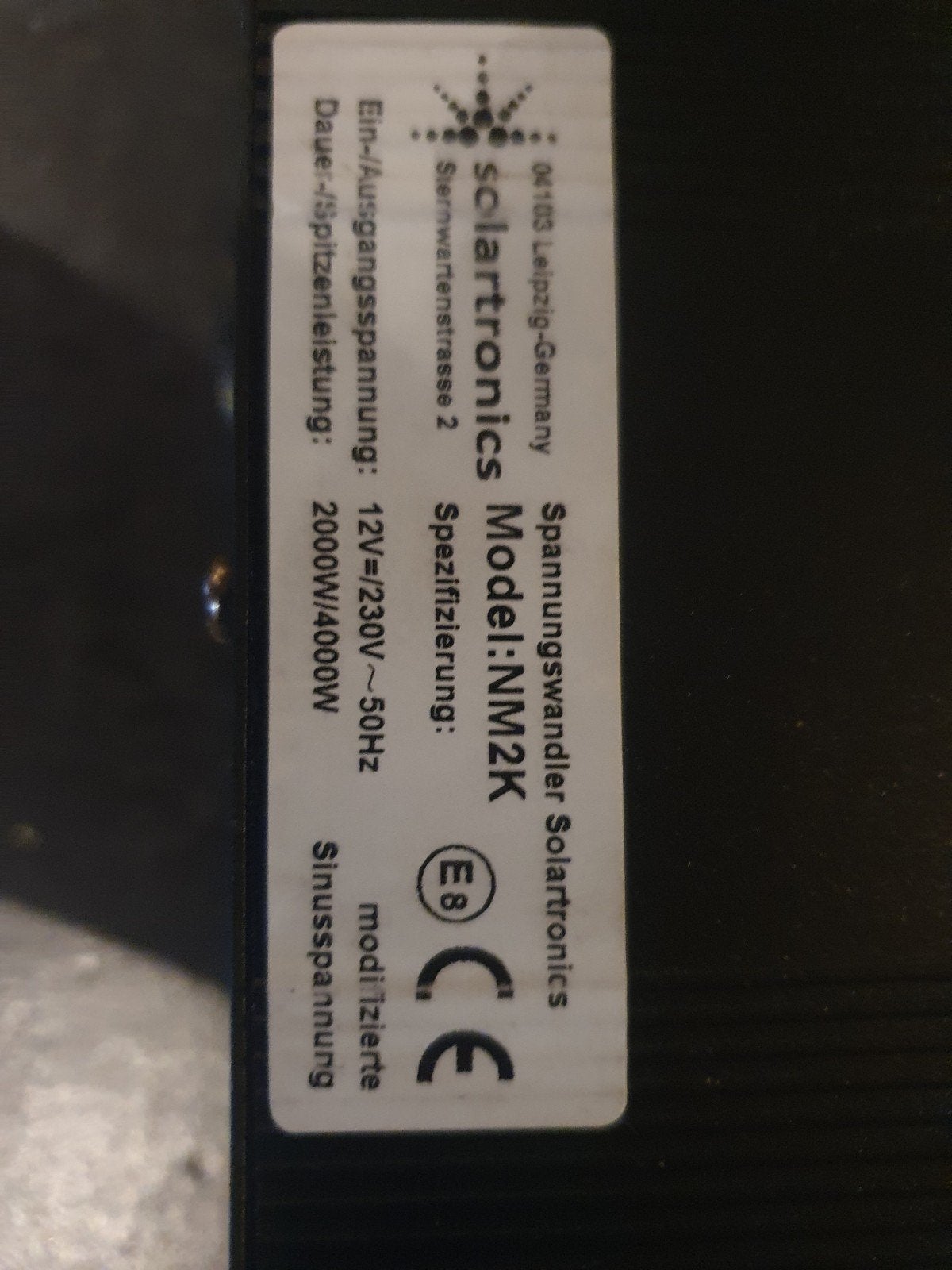 Omvormer solartronics 2000W, Ophalen of Verzenden, Zo goed als nieuw