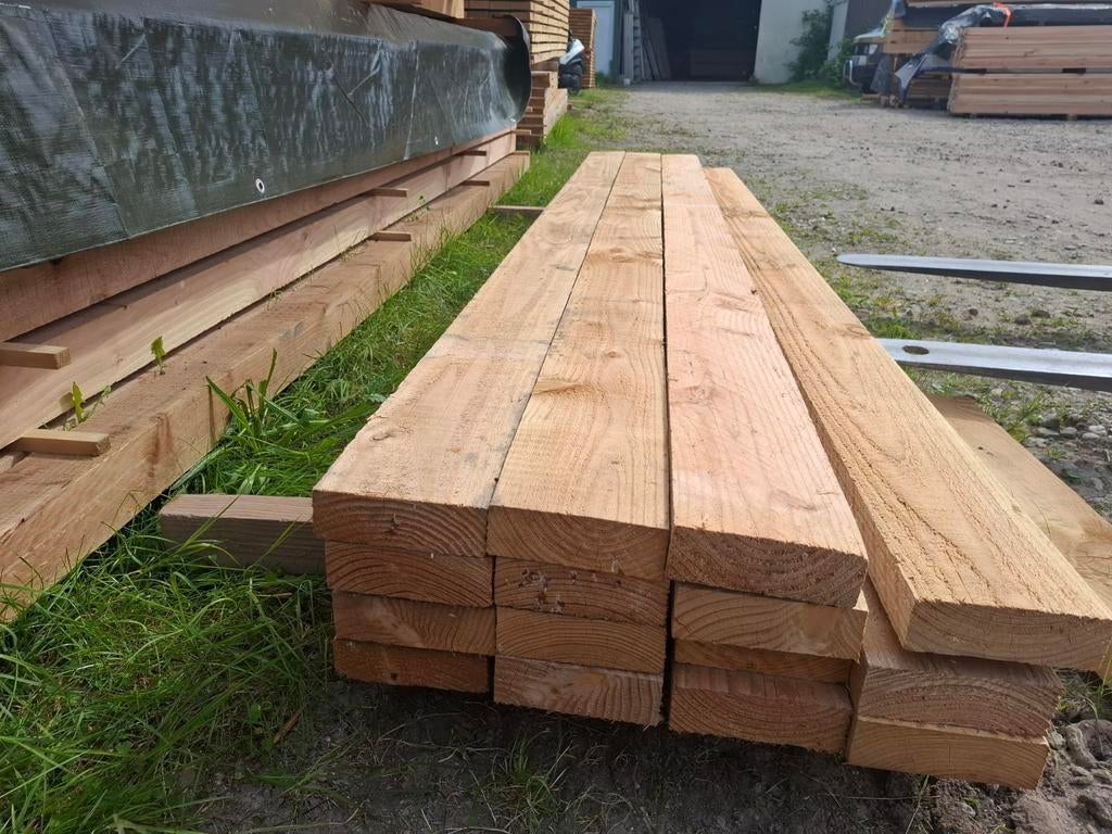 Partij 9 st douglas palen balken 5x15x300 cm bezorgen mogeli, Ophalen, Nieuw, 250 cm of meer, Balken