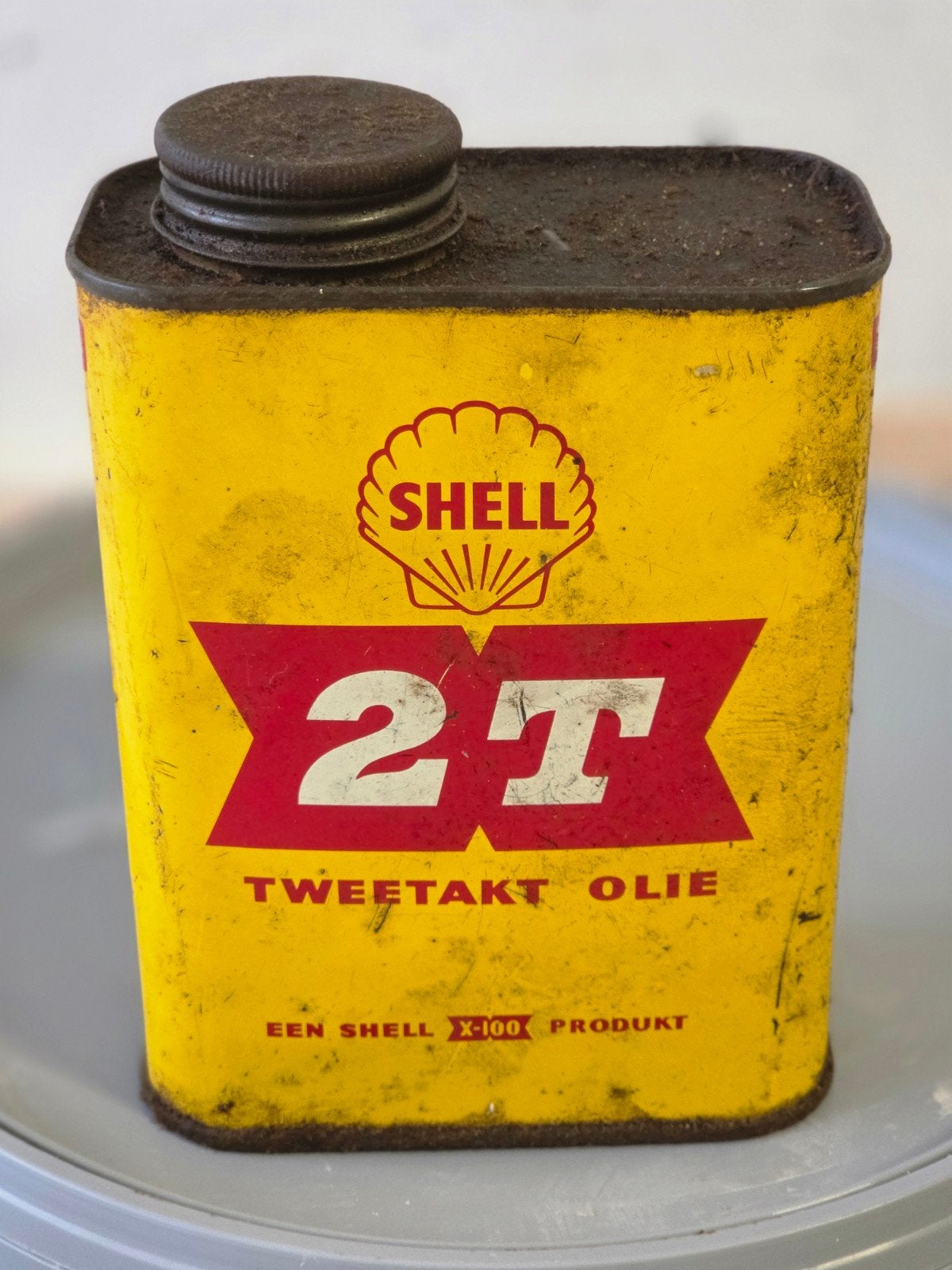 Shell Tweetact Olie blik, Verzamelen, Ophalen of Verzenden, Gebruikt, Overige