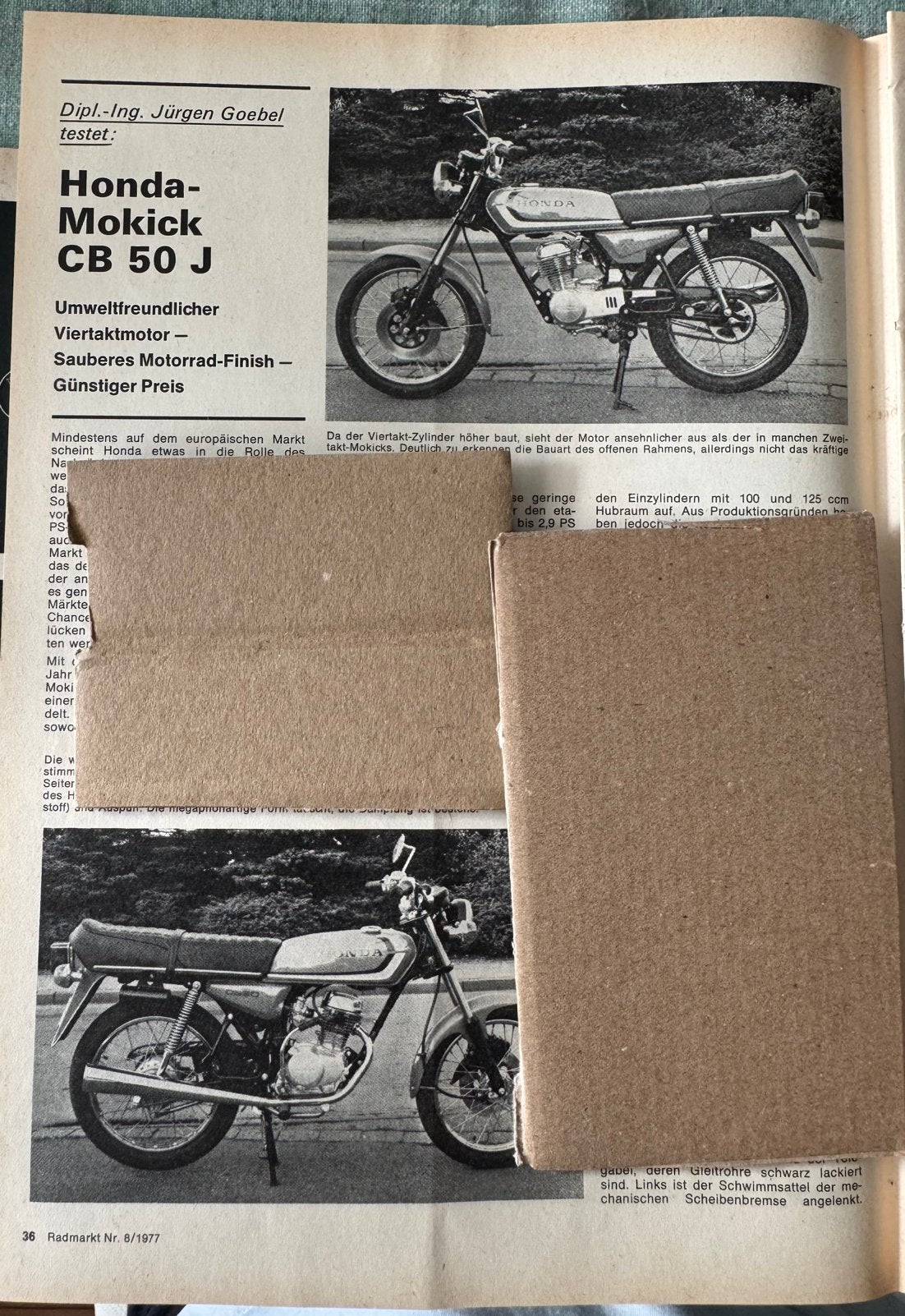 Test 1977 Honda CB50J, Verzenden, Zo goed als nieuw, Motoren