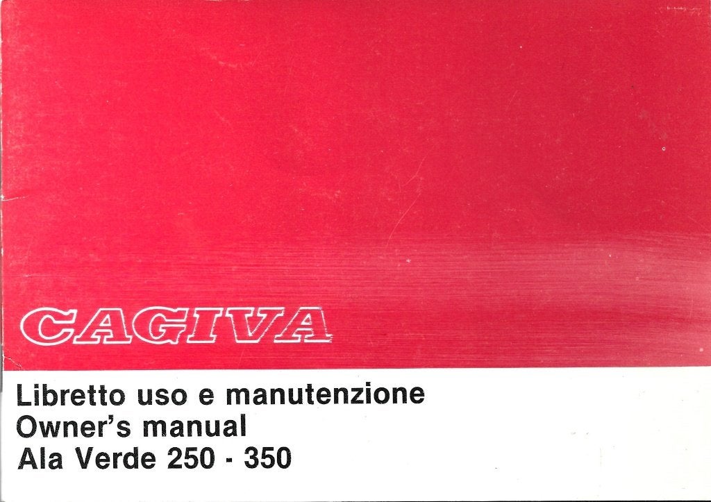 Cagiva Ala Verde 250 350 manual handleiding (4453z), Ophalen of Verzenden, Overige merken