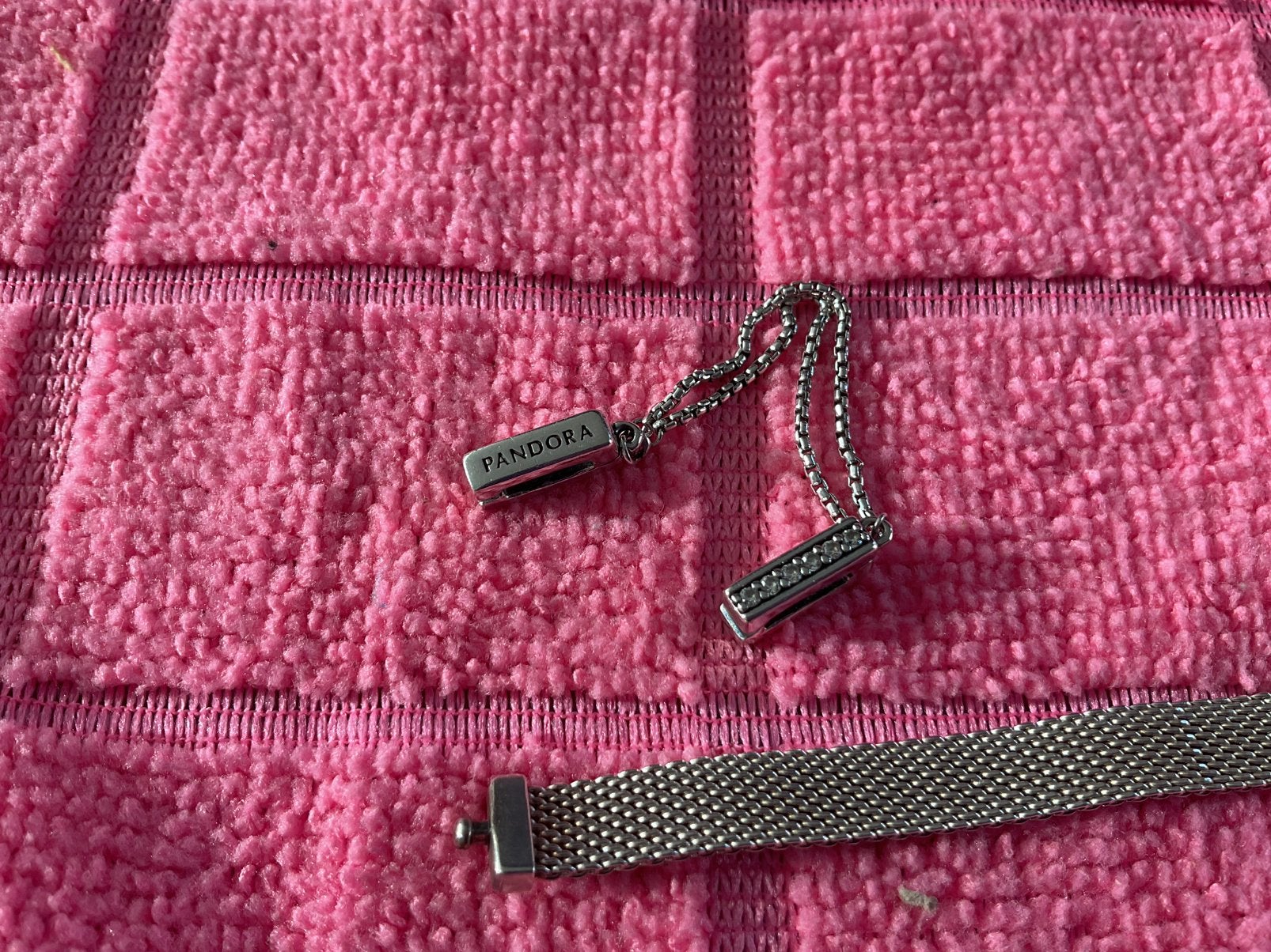 Pandora Veilheids ketting voor O.A, Reflex met Zirkonia, Verzenden, Nieuw, Zilver, Pandora