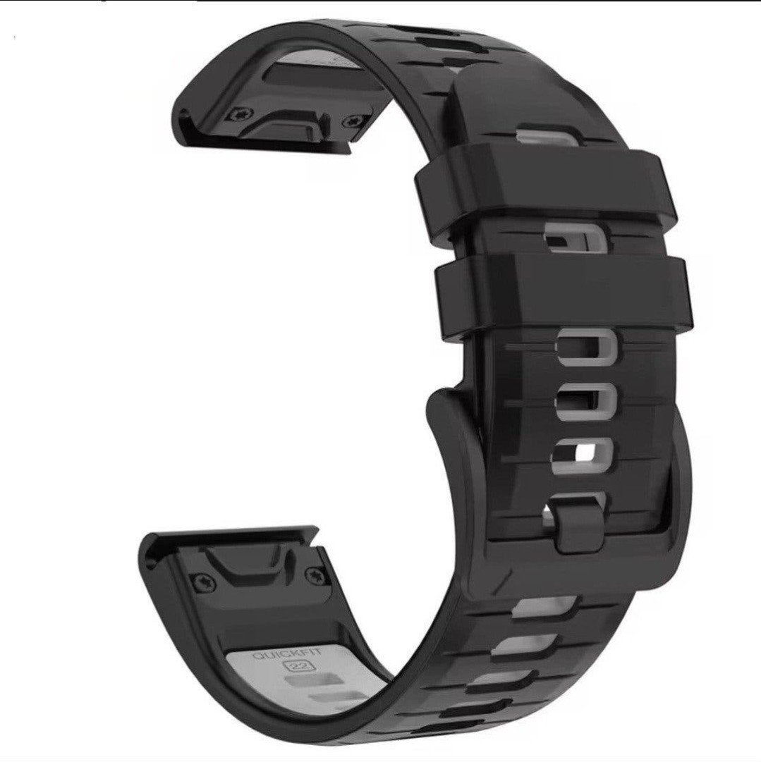 Horlogebandje Garmin 22mm QuickFit (nieuw), Ophalen of Verzenden, Nieuw, Zwart, Android