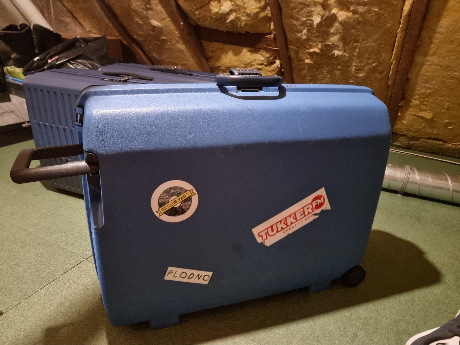 2 stuks Samsonite koffer - 85.5 liter - Blauw, Ophalen, Wieltjes, Gebruikt, Hard kunststof