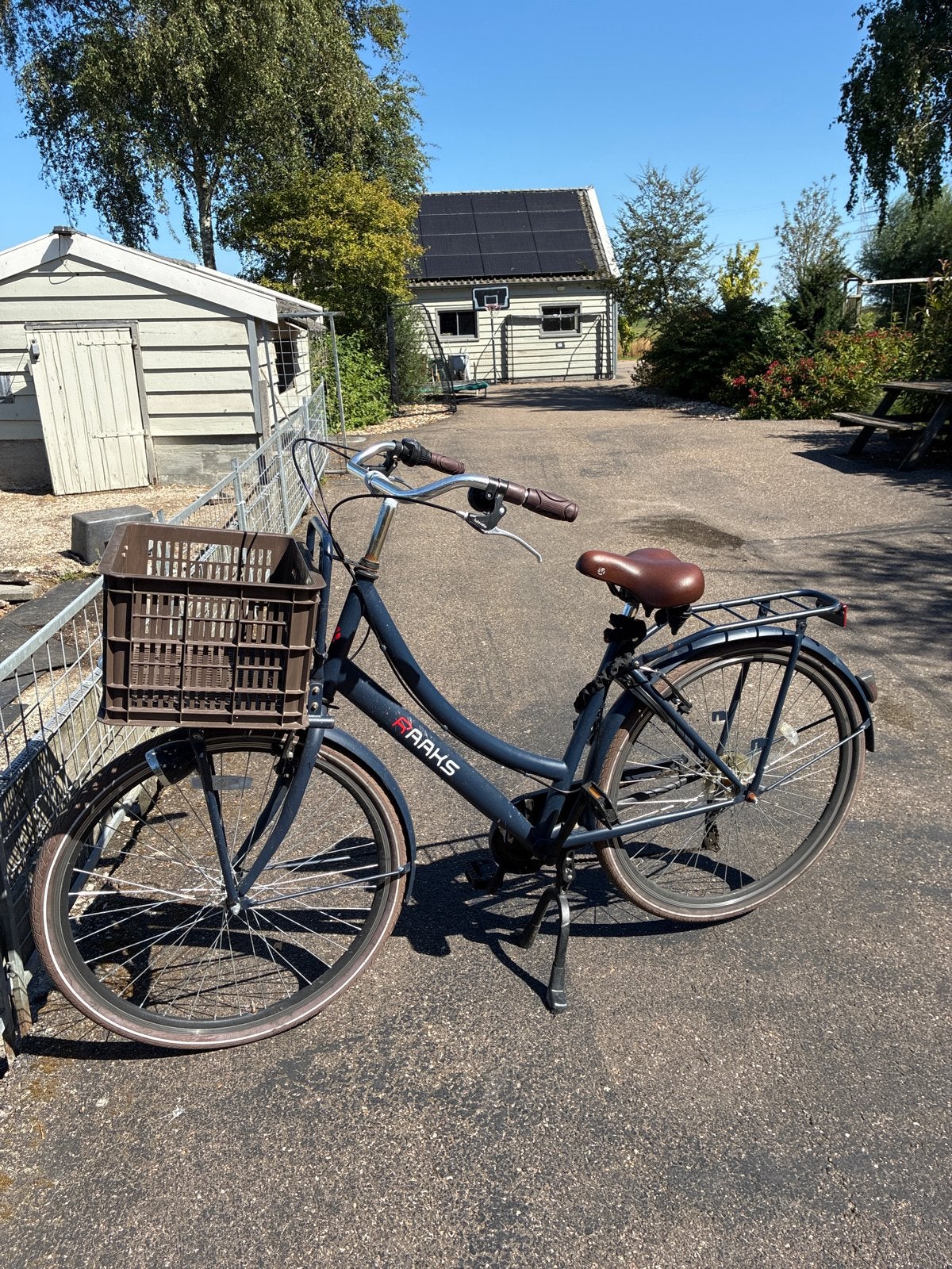 Damesfiets met mandje - Zadel beschadigd, Gebruikt, Versnellingen, 50 tot 53 cm, Ophalen