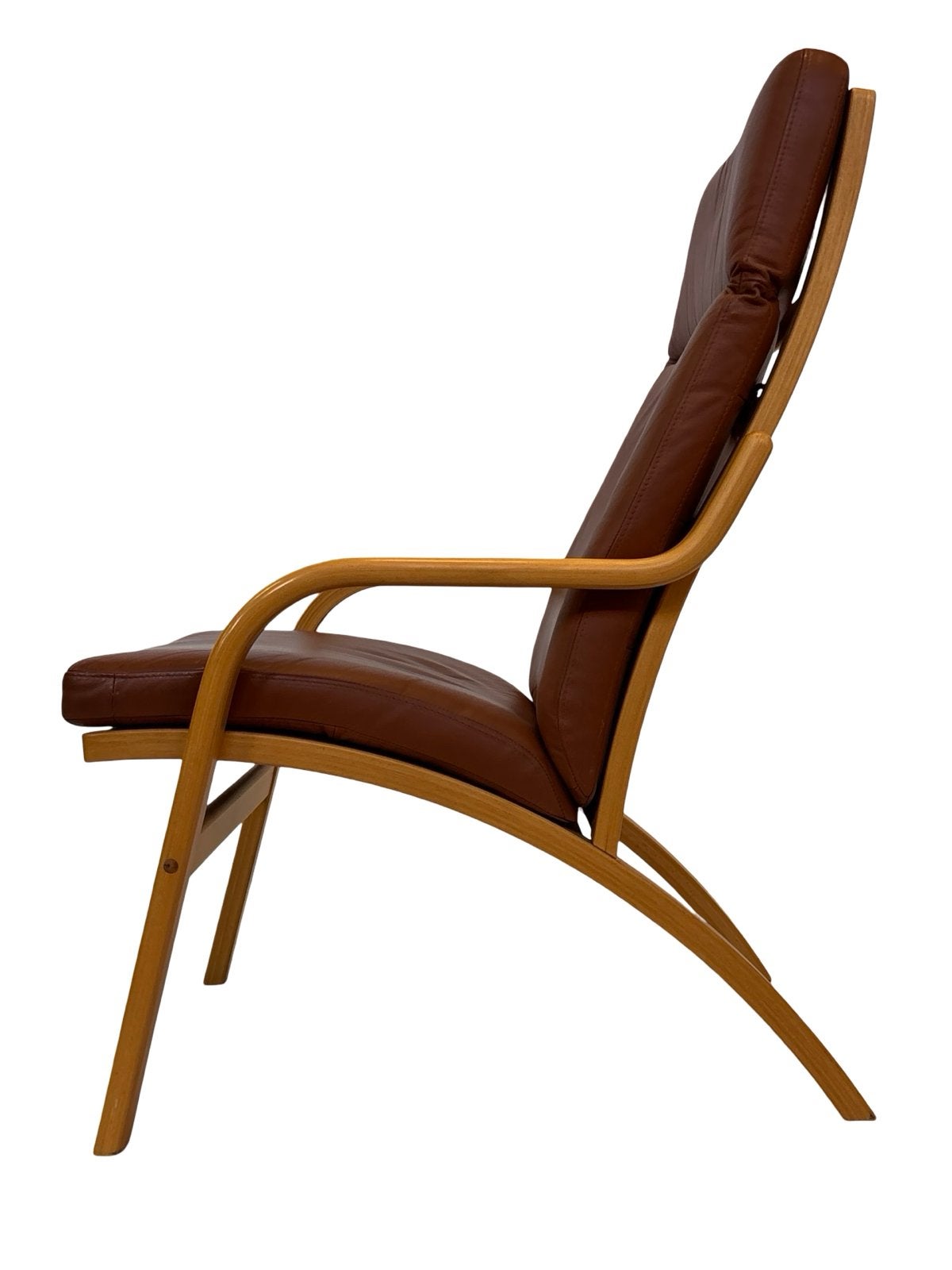 Vintage Stouby fauteuil - Deens design, Huis en Inrichting, Fauteuils, Gebruikt, Vintage, 75 tot 100 cm, Hout