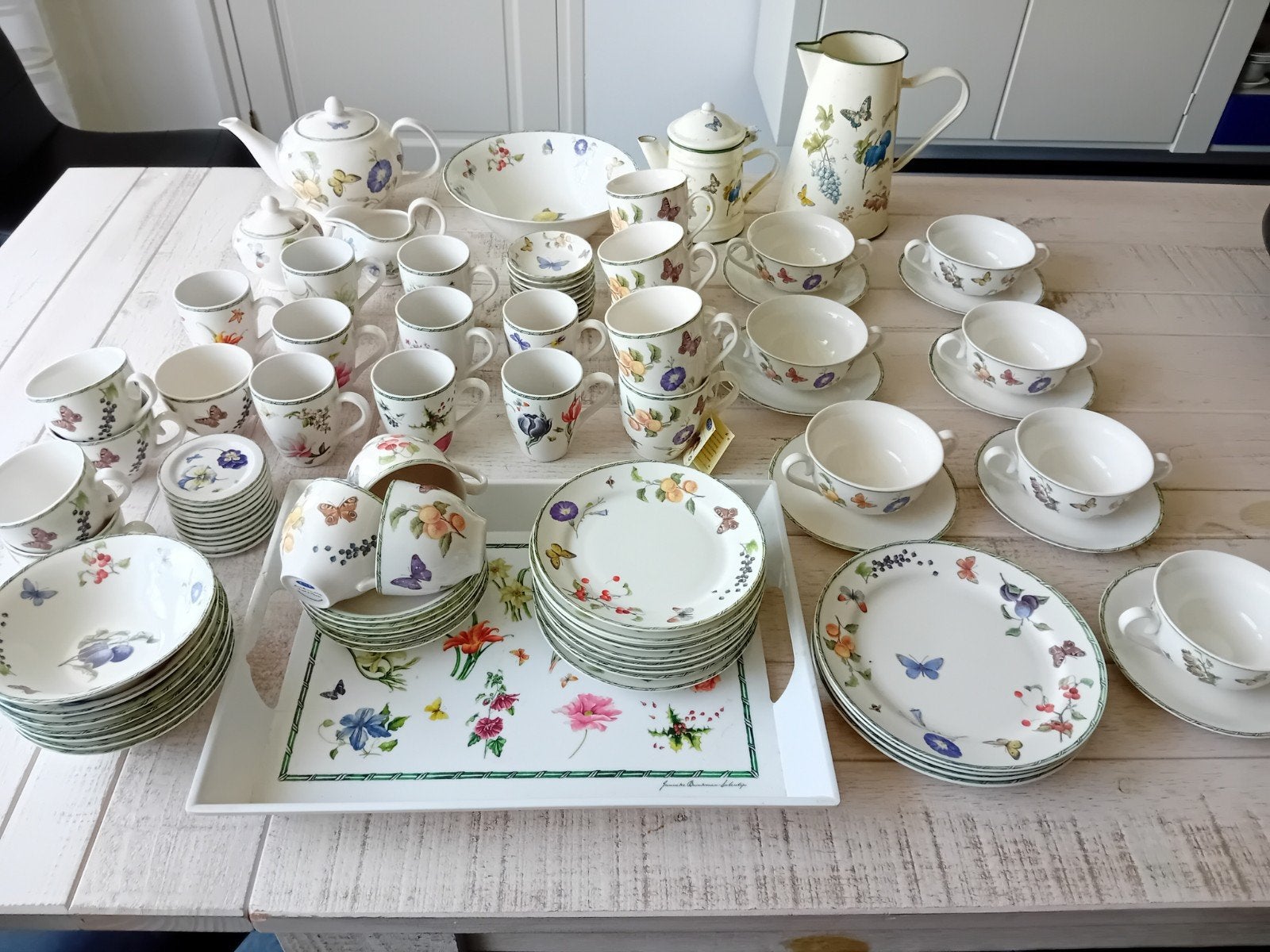 Janneke Brinkman Fruit & Fowers servies puntgaaf Salentijn, Ophalen of Verzenden, Zo goed als nieuw, Porselein, Overige stijlen