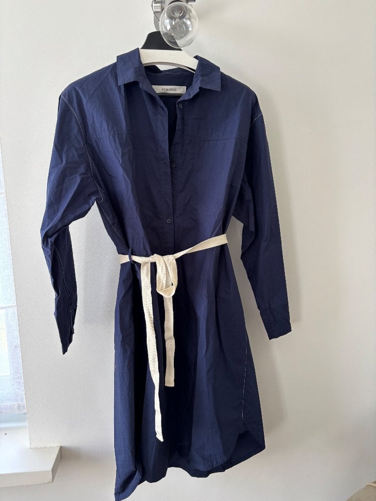 HUMANOID: Prachtig lang overhemd met mooie details - XL, Kleding | Dames, Humanoid, Blauw, Maat 46/48 (XL) of groter, Ophalen of Verzenden