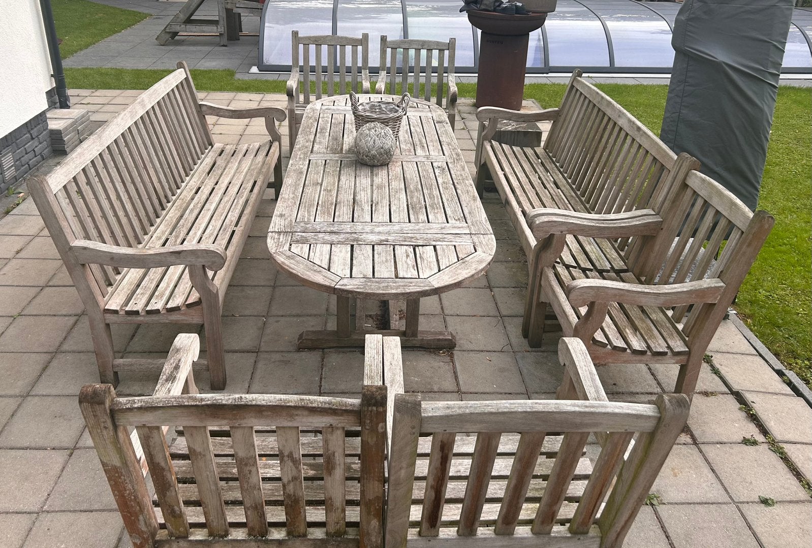 Teak set van Teak&Garden, Tuin en Terras, Ophalen, Gebruikt, Meer dan 8 zitplaatsen, Teakhout