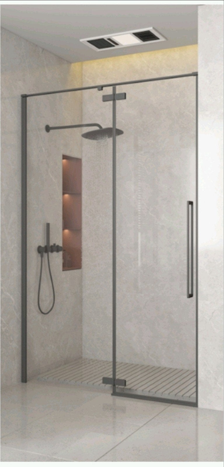 Gloednieuwe douchehoek/douchecabine met GunMetal beslag, Ophalen of Verzenden, Nieuw, Glas, Douche