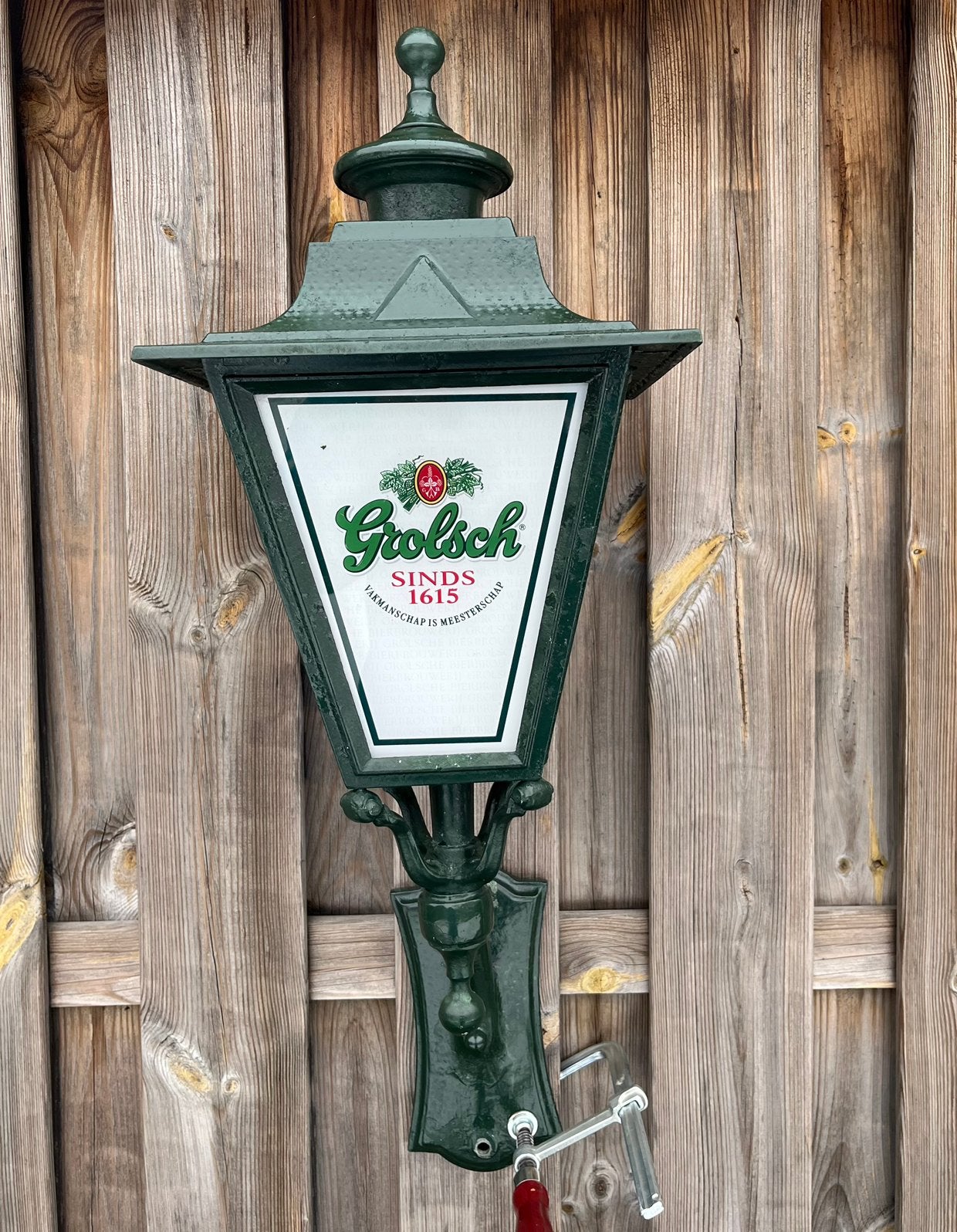 Grolsch lantaarn, Ophalen, Zo goed als nieuw, Grolsch