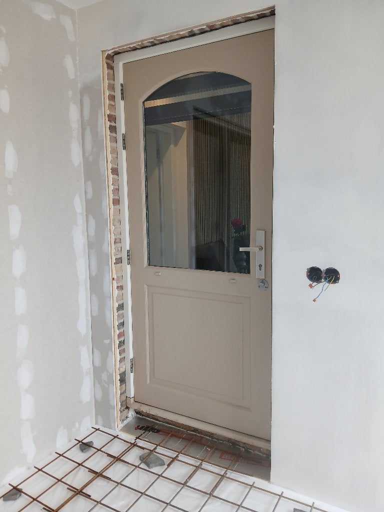 Hardhouten achterdeur!, Ophalen, Gebruikt, 80 tot 100 cm, Buitendeur