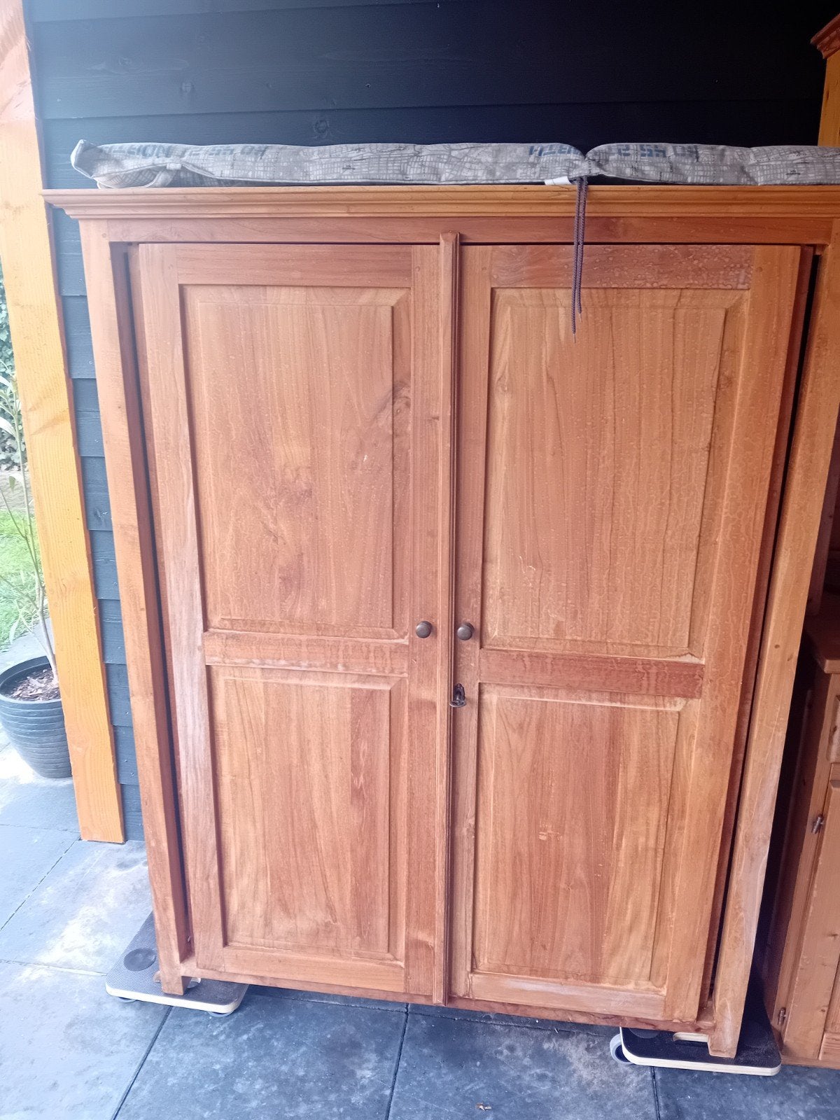 Gratis kast teakhout, Ophalen, Gebruikt, Teakhout, 50 tot 100 cm