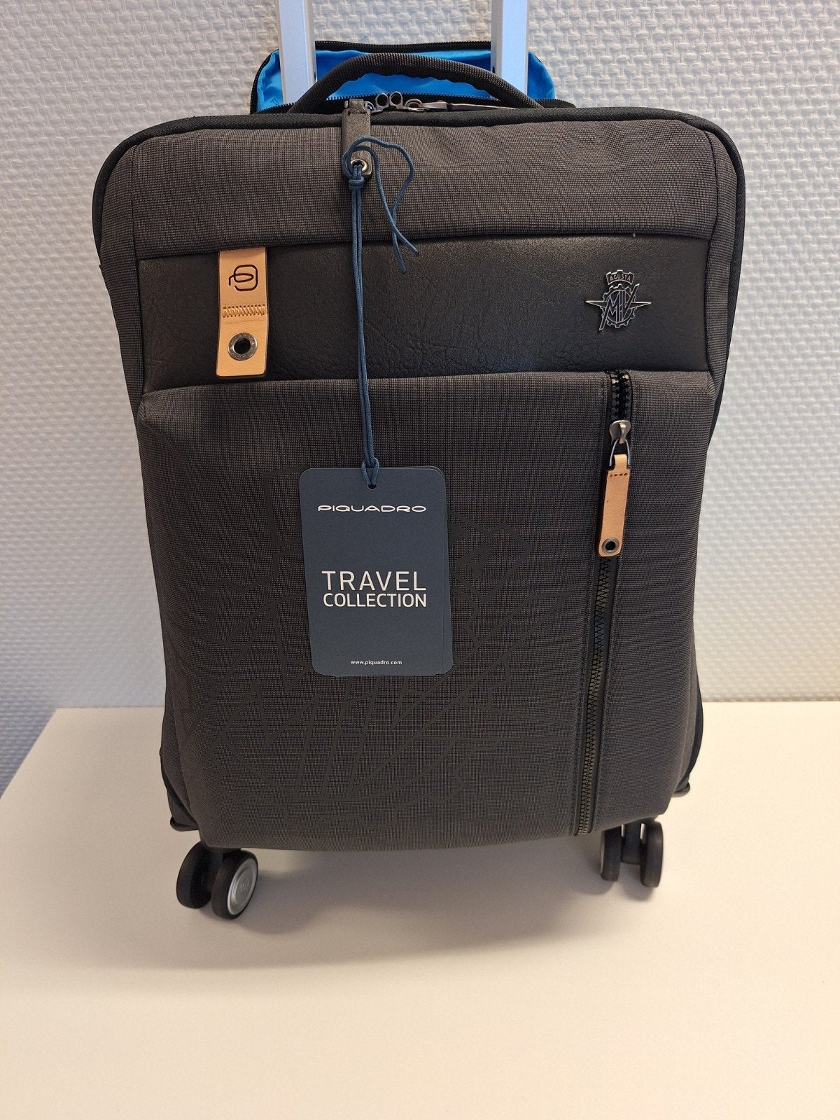 Piquadro Cabin Trolley Zwart - Nieuw met labels, Overige materialen, Wieltjes, 50 tot 60 cm, Nieuw