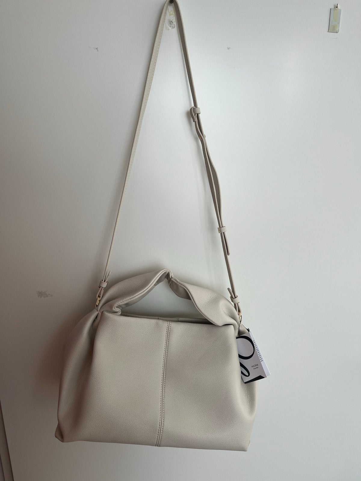 Polène Cyme handtas - Taupe Graine, Sieraden, Tassen en Uiterlijk, Ophalen of Verzenden, Nieuw, Beige, Handtas