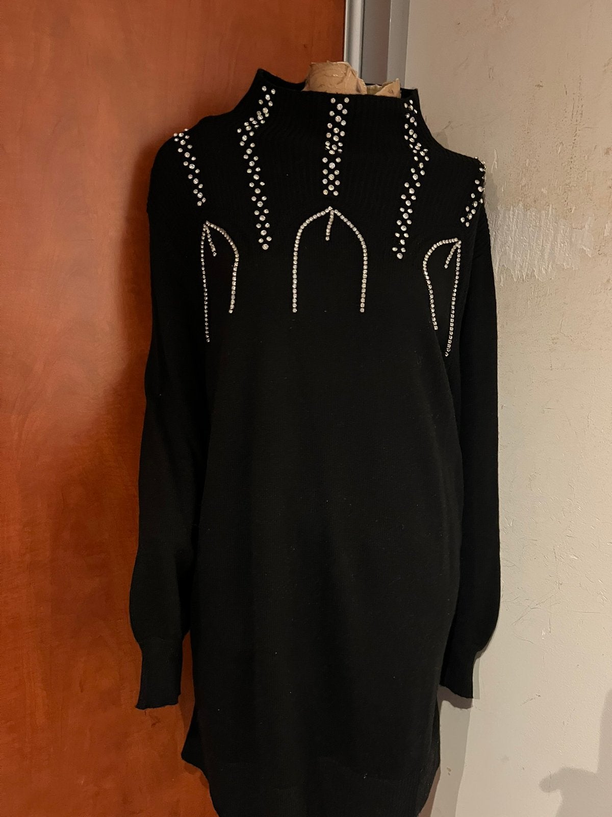 TWINSET jurk met strass maat XL origineel ZGAN, Twinset, Zwart, G, Maat 46/48 (XL) of groter