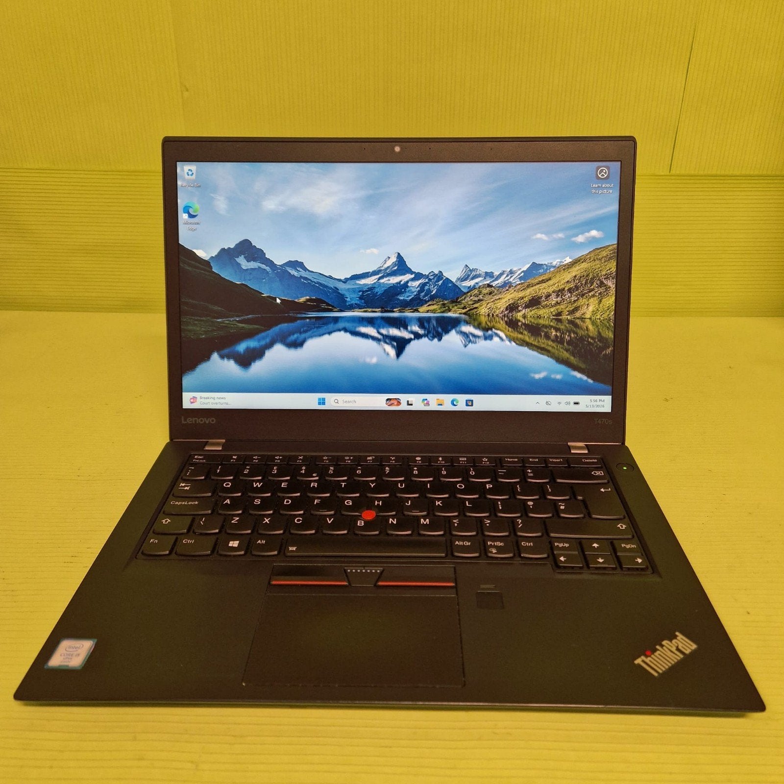 Lenovo ThinkPad T470s Laptop - i5-6300U, 8GB RAM, 128GB SSD, Gebruikt, 2 tot 3 Ghz, Qwerty, 8 GB