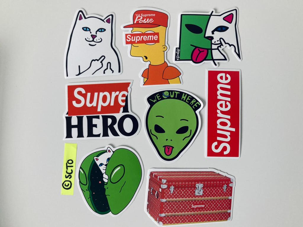 Stickers Ripndip Supreme We Out Here DIY project laptop, Ophalen of Verzenden, Nieuw, Meerdere stickers