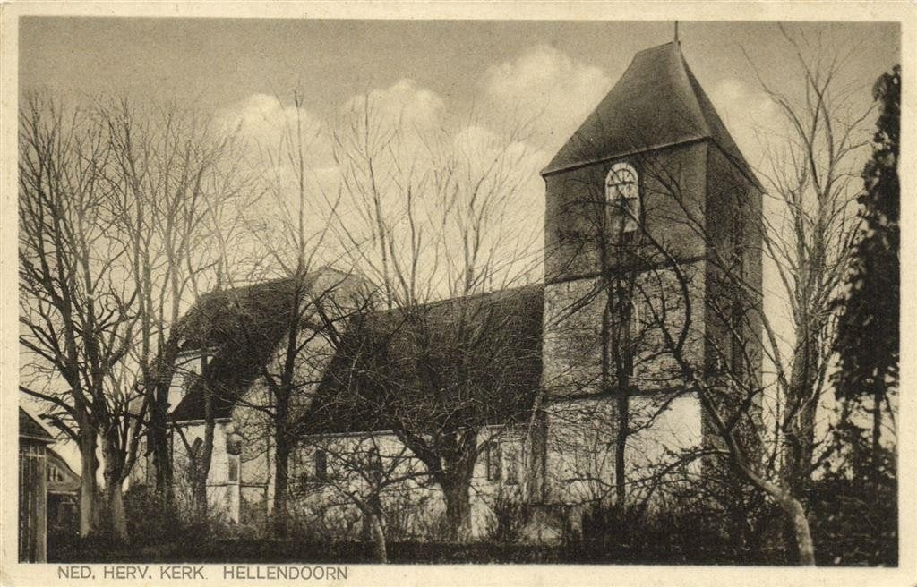 Ned. Herv. Kerk. Hellendoorn - ongelopen, Ophalen of Verzenden, 1920 tot 1940, Ongelopen, Overijssel