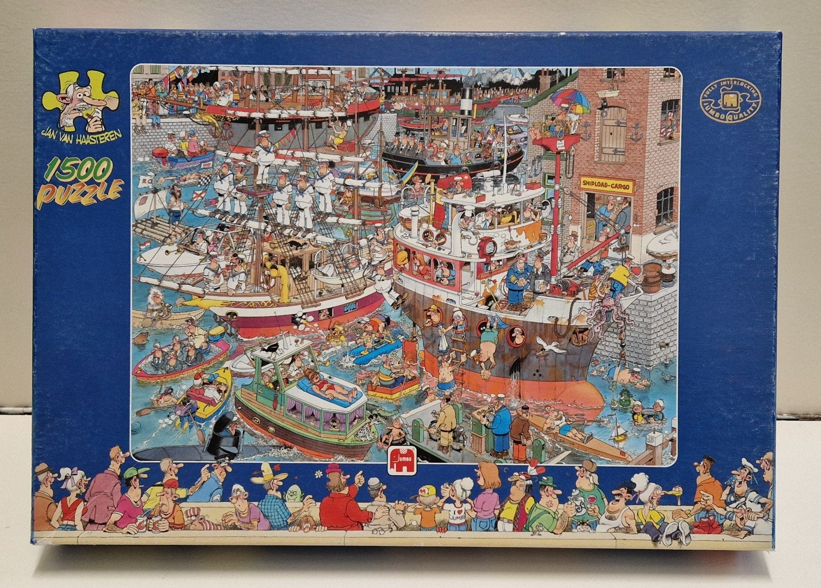 Jan van Haasteren puzzel De haven 1500 stukjes puzzel, Ophalen of Verzenden, Meer dan 1500 stukjes, Gebruikt, Legpuzzel