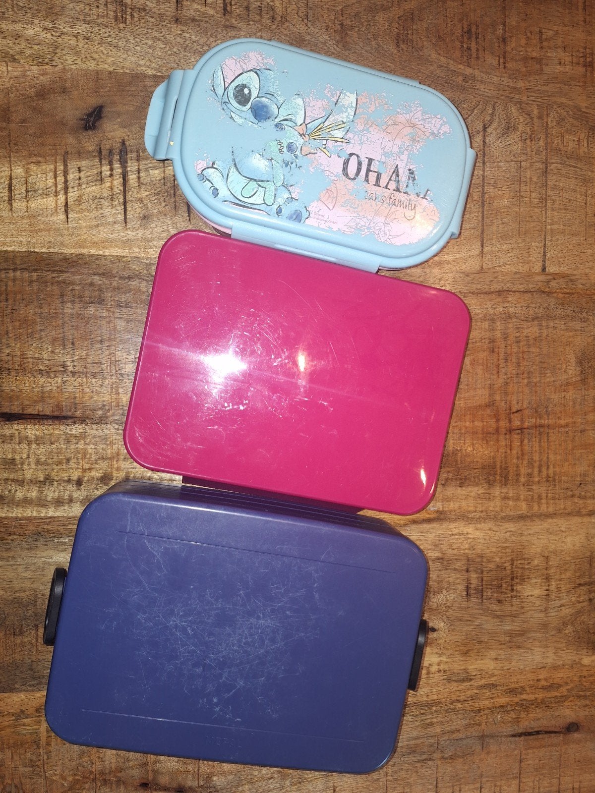 Set van 3 broodtrommels - diverse kleuren en maten, Ophalen, Gebruikt, Kunststof, Overige merken