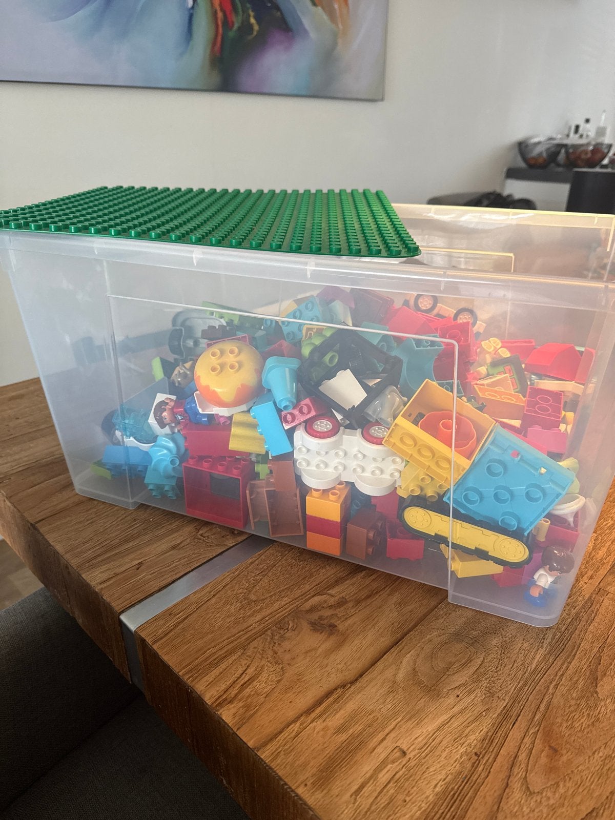 Grote bak Duplo met grondplaat, Kinderen en Baby's, Ophalen, Gebruikt, Inclusief extra onderdelen, Duplo