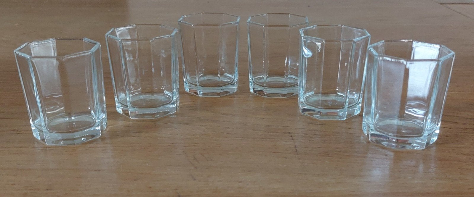 Set van 6 achthoekige borrelglaasjes, Ophalen, Zo goed als nieuw, Borrel- of Shotglas